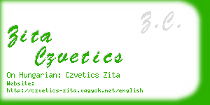 zita czvetics business card